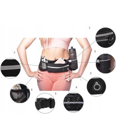 YDKW Running Belt Bag Fanny Pack for Men and Women with Foldable Water Bottle Holder(Bottles NOT Included) No Bounce Large Pocket Waterproof Waist Pack Hydration Running Phone Holder for Runners - Buy Online on GoSupps.com