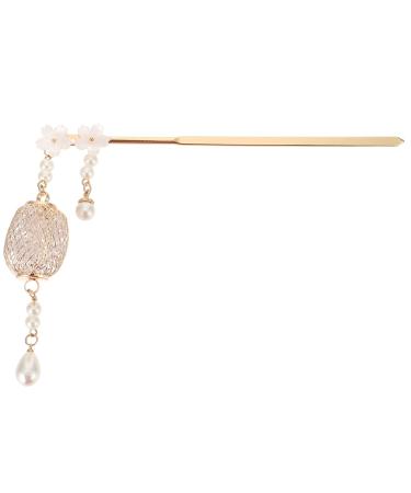 LALAFINA Hairpin Chinese Tassel Hair Stick Hair Making Accessories Hanfu Hair Fork Tassel Hair Sticks Womens Barrettes for Hair Alloy Hair Stick Hair Tassel Cheongsam Lantern A166