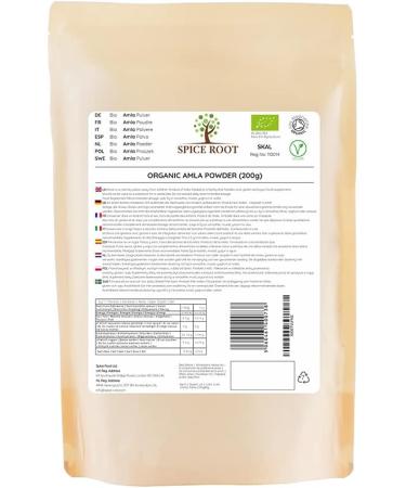Certified Organic Amla Powder 200g - High Quality Indian Gooseberry Powder - Buy Online on GoSupps.com