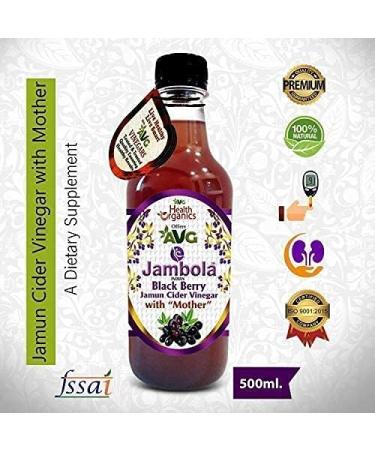 CROW AVG Jambola- Jamun Vinegar with Mother Natural & Unfiltered- 500 ml - Buy Online on GoSupps.com