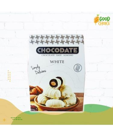 Dates Stuffed with Almonds and Coated with Chocolate 100G. Discover an exquisite fusion between oriental tradition. (White Chocolate) - Buy Online on GoSupps.com