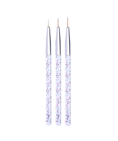 Nail art for women 3 pieces/set nail pens colorful surface ergonomic handle ultra -thin floral design strip lines liner DIY character pin for