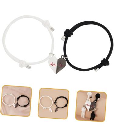 ABOOFAN 2 Pairs Love Couple Bracelet Friendship Bracelet Girlfriend Bracelet Bff Best Friends Matching Bracelets Bracelet for Women Adjustable Alloy Wishing Stone Miss - Buy Online on GoSupps.com