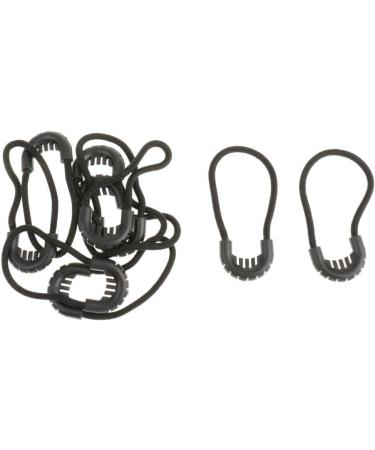 10 Pack Black Zipper Pulls - Cord Rope Ends & Lock Zip Sliders for Clothing & Bags - International Shipping Available - Buy Online on GoSupps.com