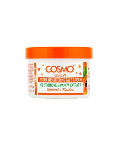 Cosmo Glow Skin Care Gluta Papaya Extra Brightening Face Cream 125ml/4.22fl.oz, Made With Glutathione & Papaya, Moisturizer For Women & Men, Day & Night Face Cream, Ultra Rich, Daily Moisturizers