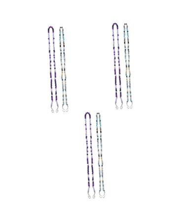 Homsfou 6 pcal glasses mask chain oral cable chain for hanging the mask earrings tea towels Anti-slip masking band accessories to hang up glasses Simply