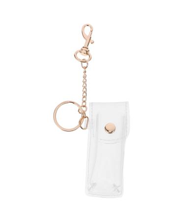BIUDECO Mini Wallet Makeup Tote Holder Transparent Key Ring Lipstick Pouch Pouch Lipstick Sleeve Pouch Pvc Key Ring Cover