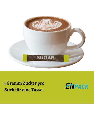 EnPack Sugar Sticks 1000 Pieces - Individually Packed 4g Portions for Tea & Coffee - Bulk Sugar Bags for Restaurants & Cafes - Buy Online on GoSupps.com