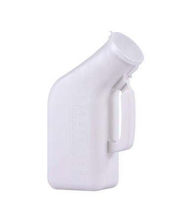 Men Urinal Male Urinal Thick Plastic Collection Device Spill Proof Device Portable Snap-On Lid Convenient and Practical Urinal