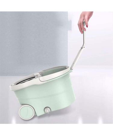 Spin Mop Stainless Steel Space Saving Rotating Bucket Set with Drain Hole for Home Kitchen Floor Cleaning to pursue happiness - Buy Online on GoSupps.com