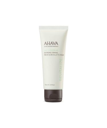 AHAVA Time To Revitalize Extreme Firming Neck & D collet Cream - Promotes Firmness Nourishes & Softens Reduce Signs of Aging includes Osmoter Resveratrol Goji Berry & Matrixyl 3000 2.5 Fl.Oz