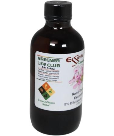 Essential Depot Rose Geranium Essential Oil 5% Dilution in Jojoba - 4 fl oz - Essential Oil Protective Amber Glass Bottle with a Safety Sealed Phenolic Screw Cap - Buy Online on GoSupps.com