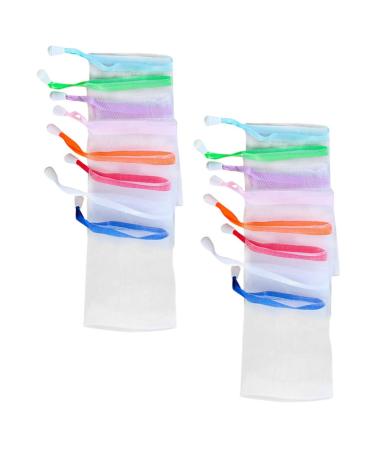 Baluue 30pcs Foaming Net Soap Bag Soap Pouch Soap Saver Holder Drawstring Soap Mesh Soap Net Bag Nylon
