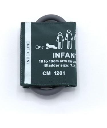 Universal NIBP Cuff for Infant 10-19 cm Single Tube Reusable Nylon Replacement Blood Pressure Cuff No Connector Infant Green Nylon+single Tube