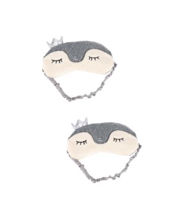 Hemoton 2 Pcs Cartoon Blindfold Cartoon Eyeshade Plush Sleeping Eyepatch Eye Mask Cute Sleeping Blindfold Faux Eye Patch Eye Shade for Sleeping Eye Cover Elk Koala Short Plush