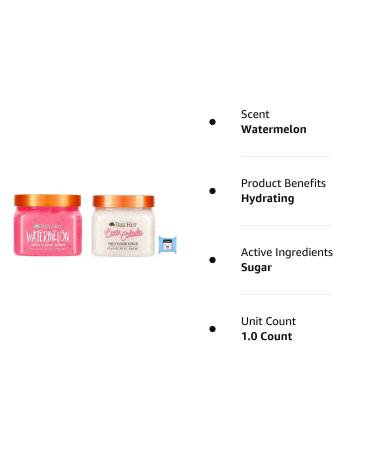 Tree Hut Watermelon Coco Colada Body Scrub 18oz 2PK + Makeup Remover Wipe - Buy Online on GoSupps.com