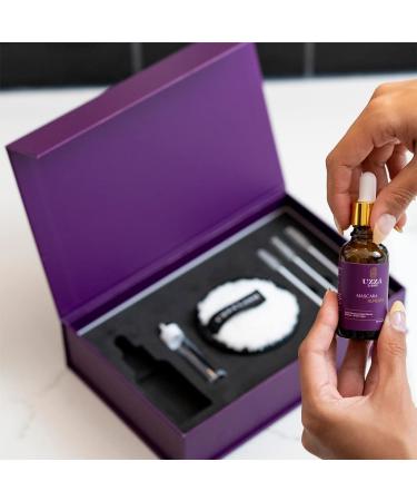 UZZA Lash Eye Makeup Remover | Waterproof Mascara Remover for Sensitive Eyes | Natural Ingredients & Hygienic Kit with Eyelash Brush & Reusable Pads - 1oz - Buy Online on GoSupps.com