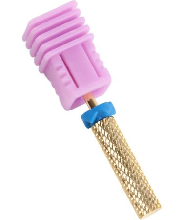 Barrel Nail Drill Bit Dead Skin Removal High Strength Pedicure Nail Drill Bit Flat Top Multipurpose Gold for Acrylic Nails (129#-M) - Buy Online on GoSupps.com