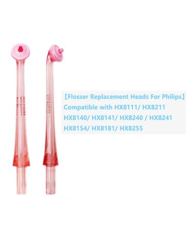 Pink Flosser Replacement Tips for Philips Sonicare AirFloss - 2PCS - Buy Online on GoSupps.com