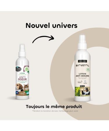 Biovetol - Lotion - Acts on Bad Odors from the Coat - Organic Ecocert Certified for Dogs and Cats - 240 ML - Buy Online on GoSupps.com
