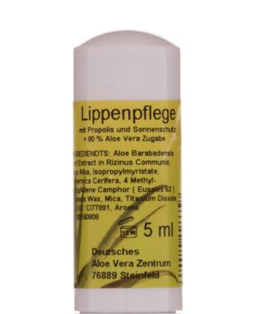 Aloe Vera lip care with propolis and sun protection (1 stick of 5 g)