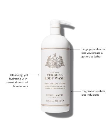 Caswell-Massey Centuries Verbena Body Wash Bath Gel - Made in USA - 32oz - Buy Online on GoSupps.com