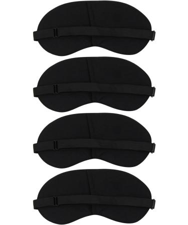 Rarityus Skull Print Sleep Mask Set - 4 Pcs | Soft Eyeshade Blindfold for Sleeping, Travel, Work, Naps | Adjustable Strap, Light Blocking - Buy Online on GoSupps.com