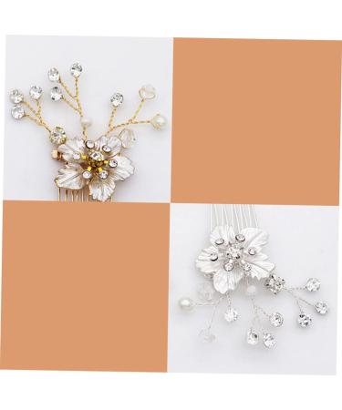 DOITOOL 1pc Headgear Hair Side Comb Hair Insertion Comb Headdress Crystal Hair Accessories Bridal Side Comb Flower Hair Accessories Diamond Headhones Hair Comb Rhinestones Bride - Buy Online on GoSupps.com