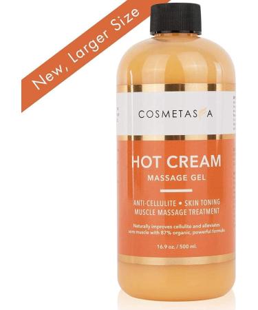 Cosmetasa Hot Cream Massage Gel - Natural & Organic Cellulite Cream - Skin Toning & Muscle Soothing - 16.9 Oz - Buy Online on GoSupps.com