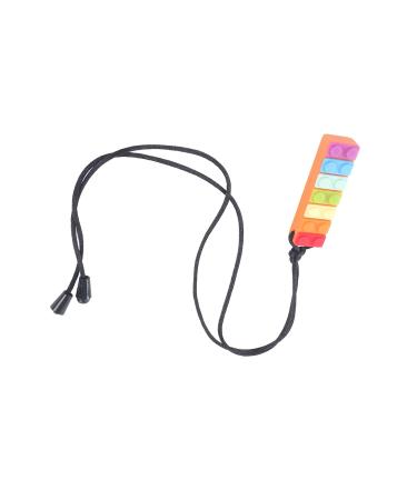 Newborn Sensory Chew Pendant Soft Silicone Low Temperature Resistant Gum Massage Teether Necklace Colorful Reduce Finger Sucking for (Orange) - Buy Online on GoSupps.com