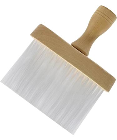 Minkissy Vintage Wooden Hair Remover Dust Towel & Shaving Brush - Professional Bamboo Hairdresser Dust Brush for Salon Use - 15x12x12cm White - Buy Online on GoSupps.com