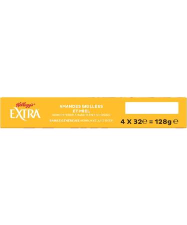 E-xtra Cereal Bars with Roasted Almonds and Honey 128g - Buy Online on GoSupps.com