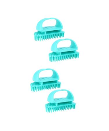 Magiclulu 4 pieces silicone shampoo brush for women scalp Head Massage Bush Adult Shampoo Kamm Body Scrubber for men's scalp massage brush ABS Miss adult shampoo brush