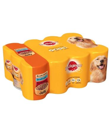 Pedigree Dog Tins Assorted Jelly Tins 12 x 385g