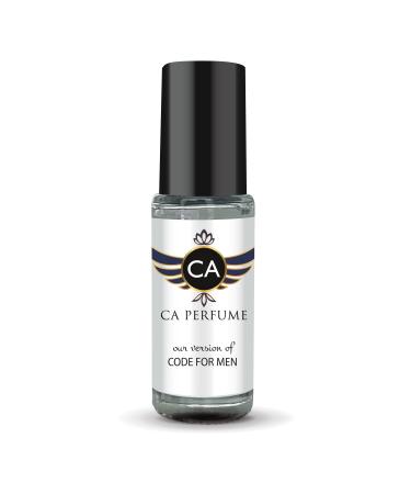 CA Perfume Impression of Code For Men For Men Replica Fragrance Body Oil Dupes Alcohol-Free Essential Aromatherapy Sample Travel Size Concentrated Long Lasting Attar Roll-On 0.14 Fl Oz/4ml-X1