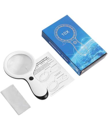 Handheld Large Magnifying Glass 10X Reading Magnifier for Seniors & Kids Magnifying Lens for Book Newspapers Reading Small Gift - Buy Online on GoSupps.com