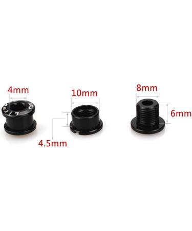 CYSKY Single Chainring Bolts 5 Pack | Lightweight Aluminum Alloy | For Road, Mountain, BMX, MTB Bikes | CNC Machined | Black/Blue/Red - Buy Online on GoSupps.com