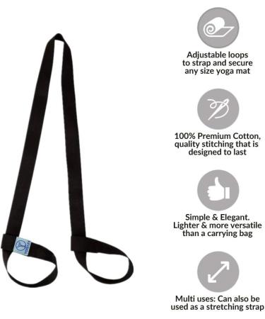 YOGAER Adjustable Yoga Mat Carrier Strap - Thick Sling for Large Mats & Stretching Band - Buy Online on GoSupps.com