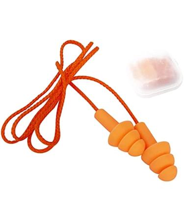 1Pairs Silicone Hearing Protection Wired Ear Plugs with Box  Sound Blocker Noise Canceling Earplugs Reusable Ideal for Study Sleep Sturdy and Cost-Effective BeautiSwimming Study Loud Noise Snoring