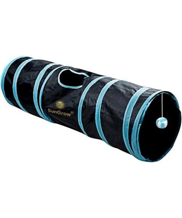 SunGrow Large Cat Tunnel Toy with Play Ball - Collapsible Maze Tube for Indoor Cats, Kittens, Rabbits, and Dogs - Buy Online on GoSupps.com