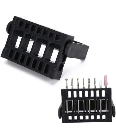 Nail Drill Bit Holder Stand Nail Drill Bit Holder - 16 Holes Nail Drill Bit Display Holders Nail Grinding Head Storage Box for Beauty Salon Household((Black) grinding head - Buy Online on GoSupps.com