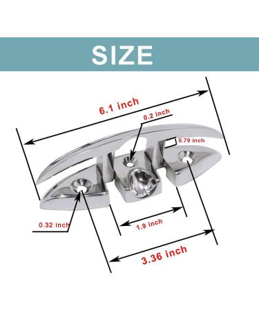 Ayunwei Marine Grade Dock Cleats 5inch/6 inch Folding Boat Cleat 316 Stainless Steel Flip Up Cleats for Boat Kayak and Decoration of 2 pcs - Buy Online on GoSupps.com