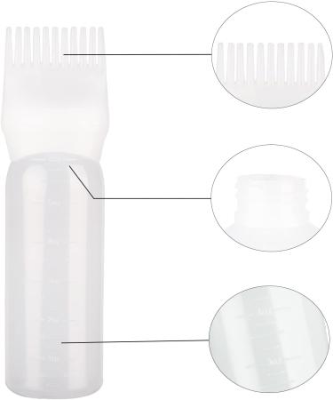 NAUZE 1 Pack White Hair Dye Brush Bottle Root Comb Applicator Bottle Hair Coloring Dye Applicator Scalp Treatment Bottle (White) - Buy Online on GoSupps.com