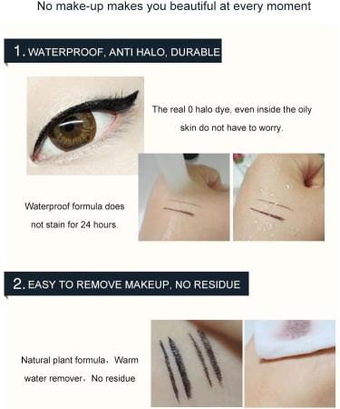 siduytin Eyeliner Pens Waterproof Eyeliner Pencils Make Up Portable Cosmetics Dresser Accessories Professional Beginner Orange - Buy Online on GoSupps.com