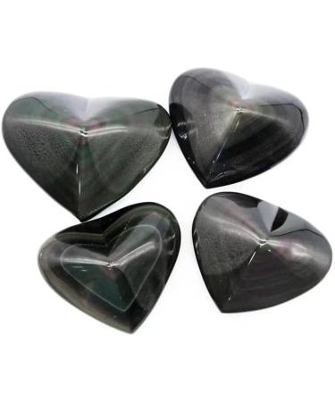 1pc 50g-160g Natural Crystal Stones Folk Crafts Rainbow Obsidian Heart Beautiful Crystal QINTINYIN Stone Mineral Specimen (Color : 1pc 133g-141g) - Buy Online on GoSupps.com