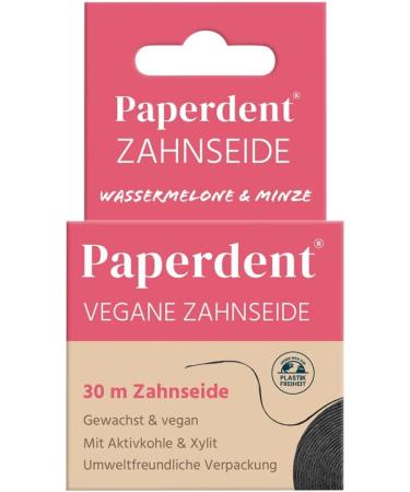 Buy Paperdent Set of 4 Vegan Dental Floss - Watermelon Mint Waxed & Eco-Friendly Packaging - Ships Internationally - Buy Online on GoSupps.com