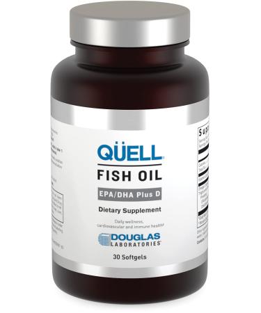 Douglas Laboratories Quell Fish Oil EPA/DHA Plus D | 3:2 Ratio of EPA to DHA Essential Omega 3 Fatty Acids Plus 1 000 I.U. of Vitamin D3* | 30 Softgels 1 Count (Pack of 30)