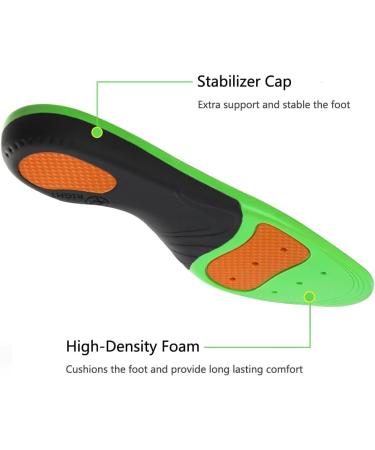 High Arch Support Insoles for Men & Women - Orthotic Inserts for Plantar Fasciitis & Flat Feet - Fits Men's 10.5-12 & Women's 11.5-13 - Buy Online on GoSupps.com