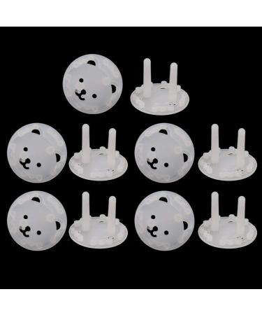 JAGETRADE 10pcs EU Stand Power Socket Cover 2 hole Electrical Outlet Baby Child Safety Electric Shock Proof Plugs Protector
