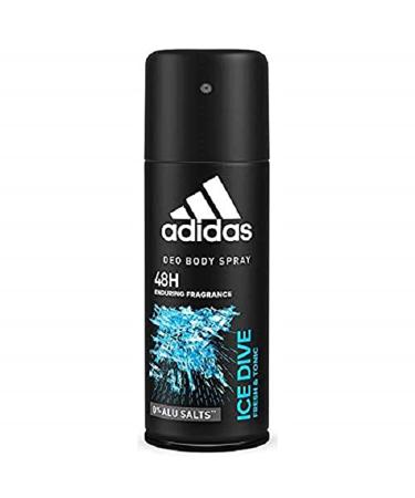 Adidas Ice Dive 24 Hours Fresh Boost Cool Tech Deodorant Body Spray for Men 4 Ounce